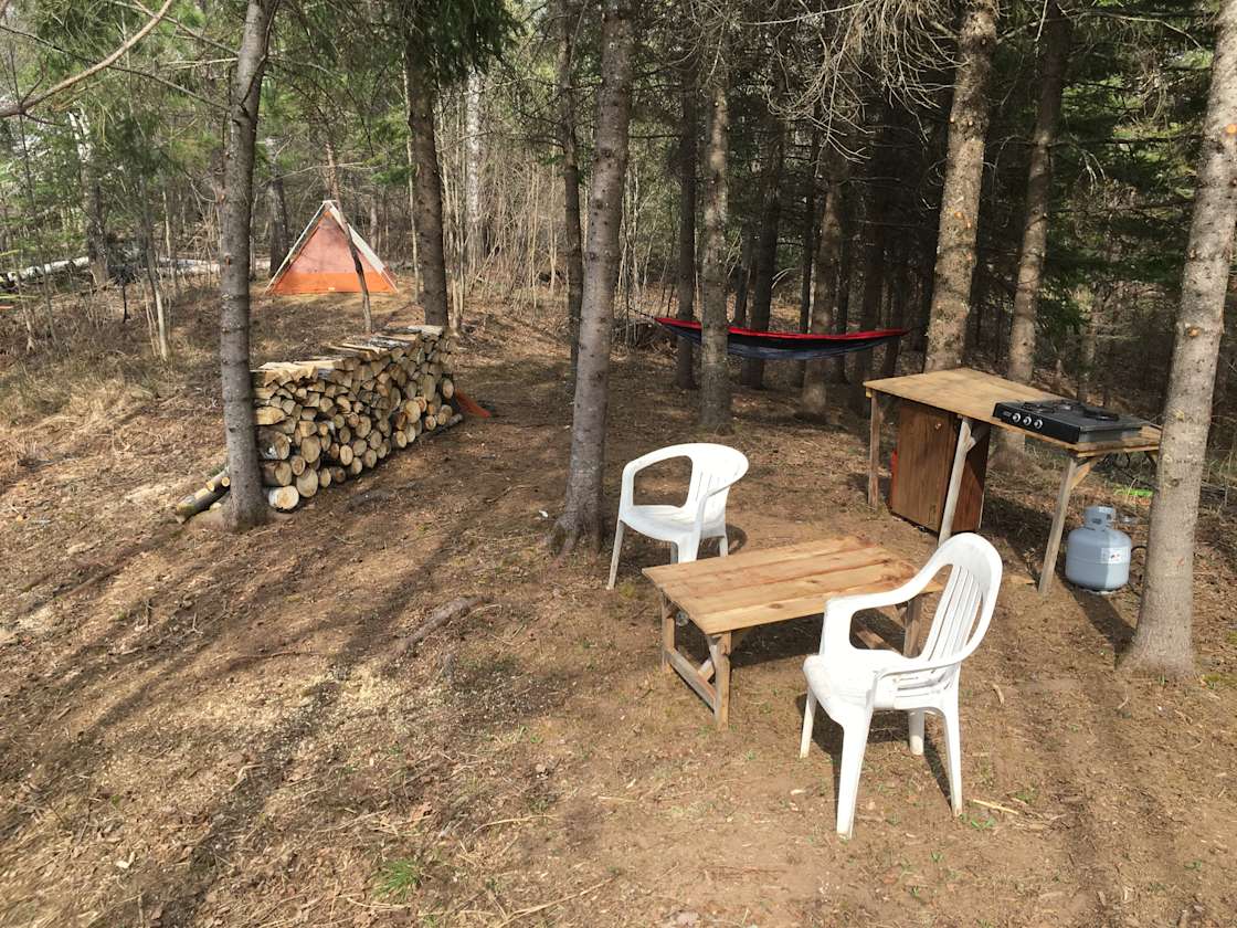 Amity Creek Camp Hipcamp in Duluth, Minnesota