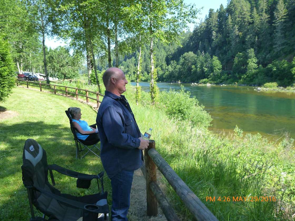 Umpqua Riverfront RV Cabin Hipcamp in Oakland, Oregon