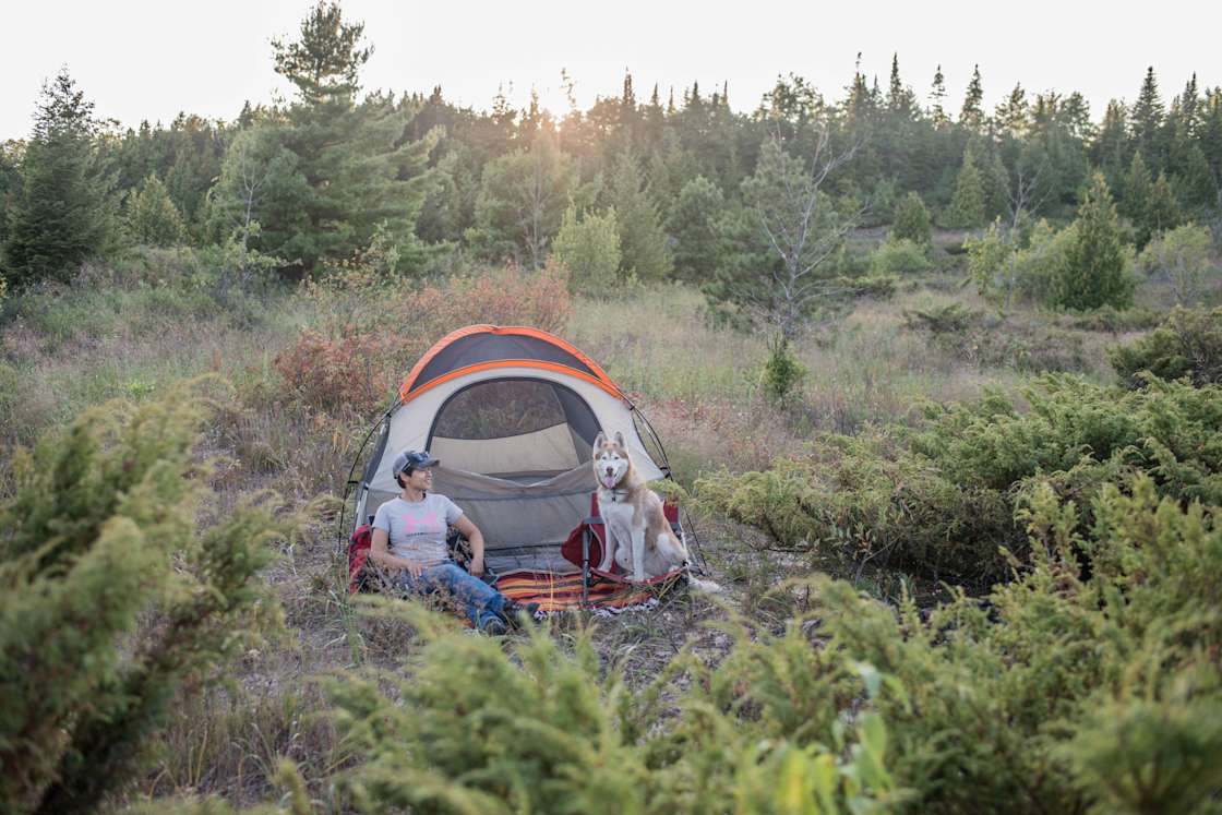 Hygge Dune Camp Hipcamp in Elberta, Michigan