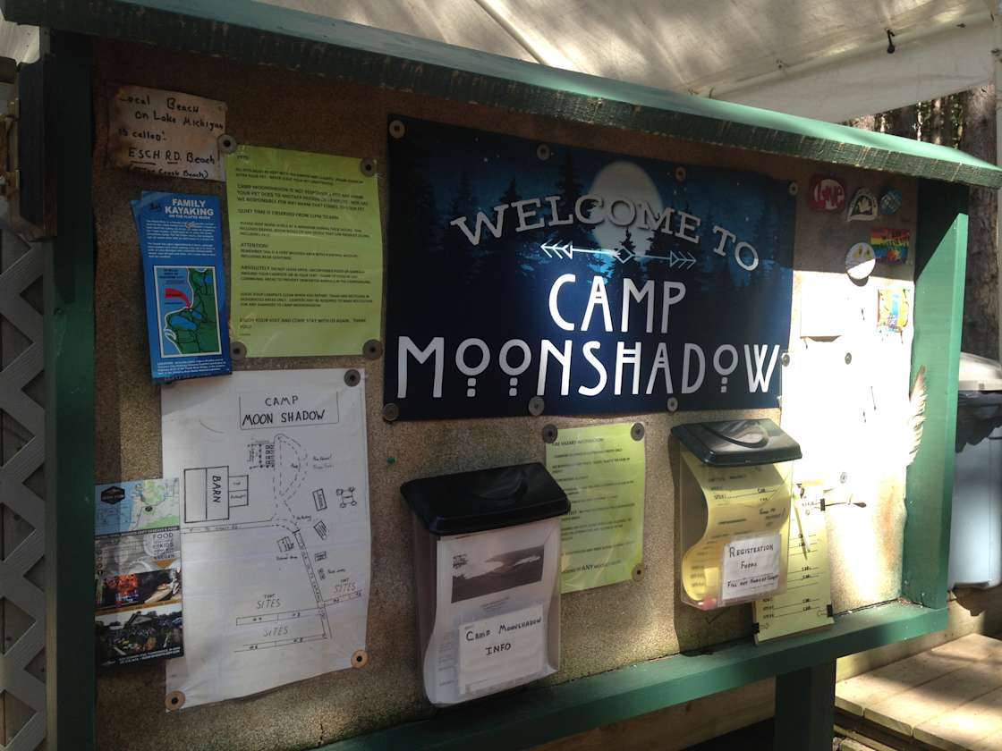Camp Moonshadow Hipcamp in Honor, Michigan