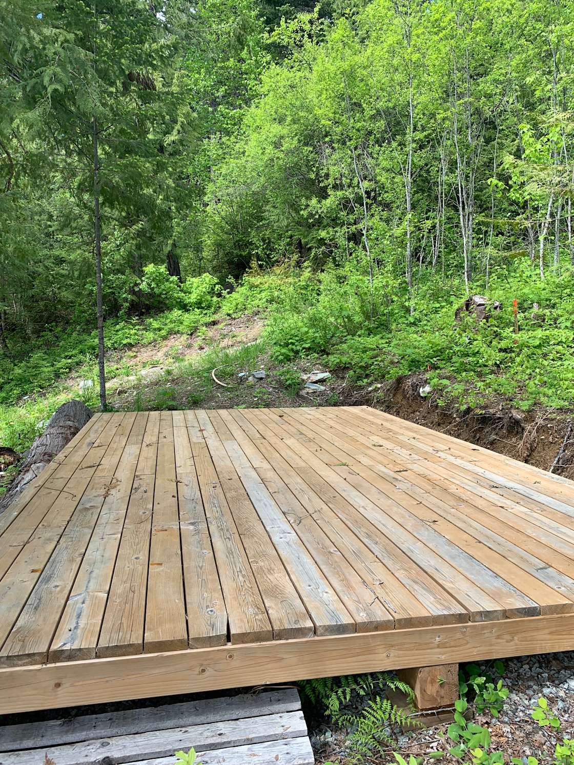 Large private deck for your tent Hipcamp in Pemberton, British Columbia