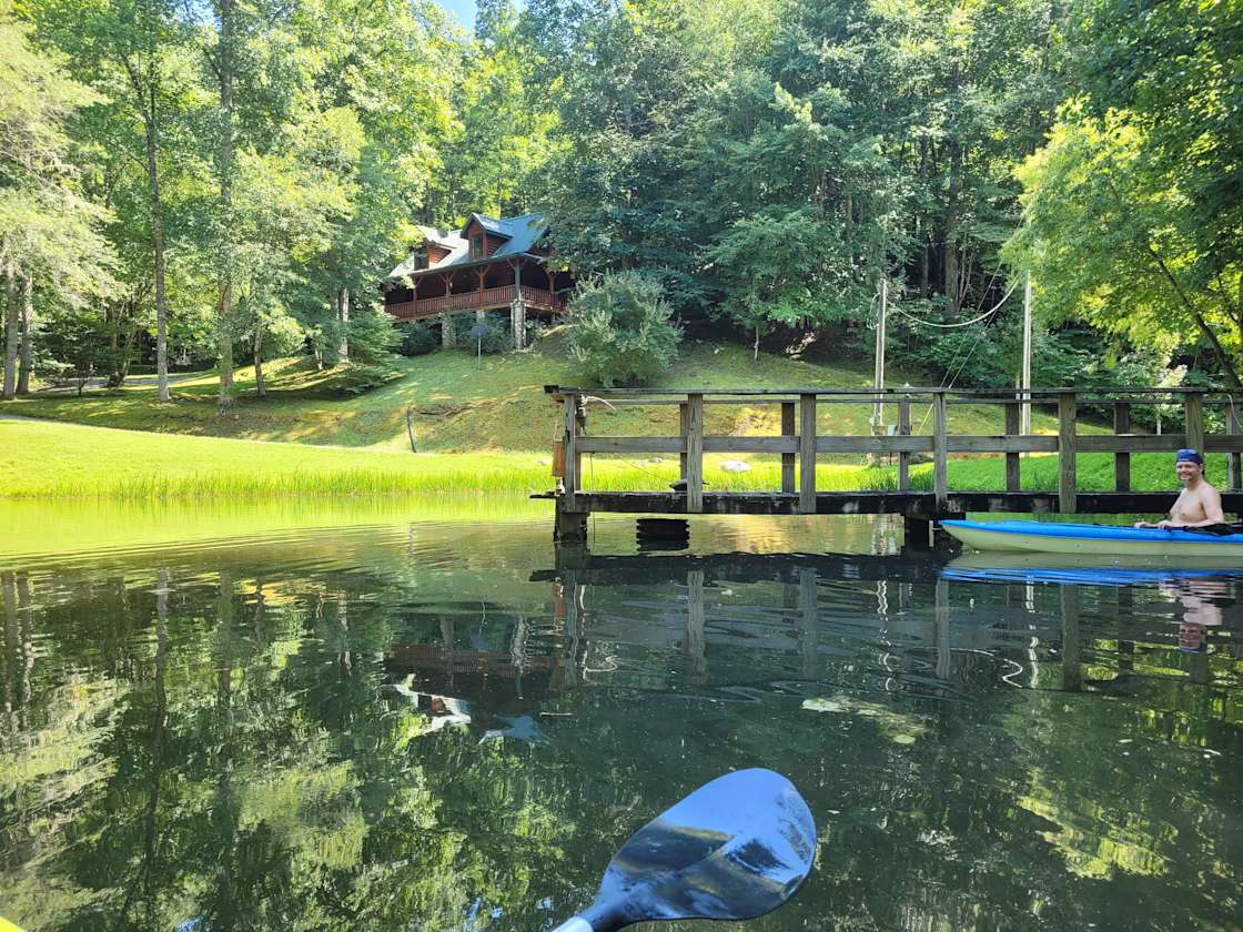 RV w hookups 35 acres hike & fish Hipcamp in Cherokee, North Carolina