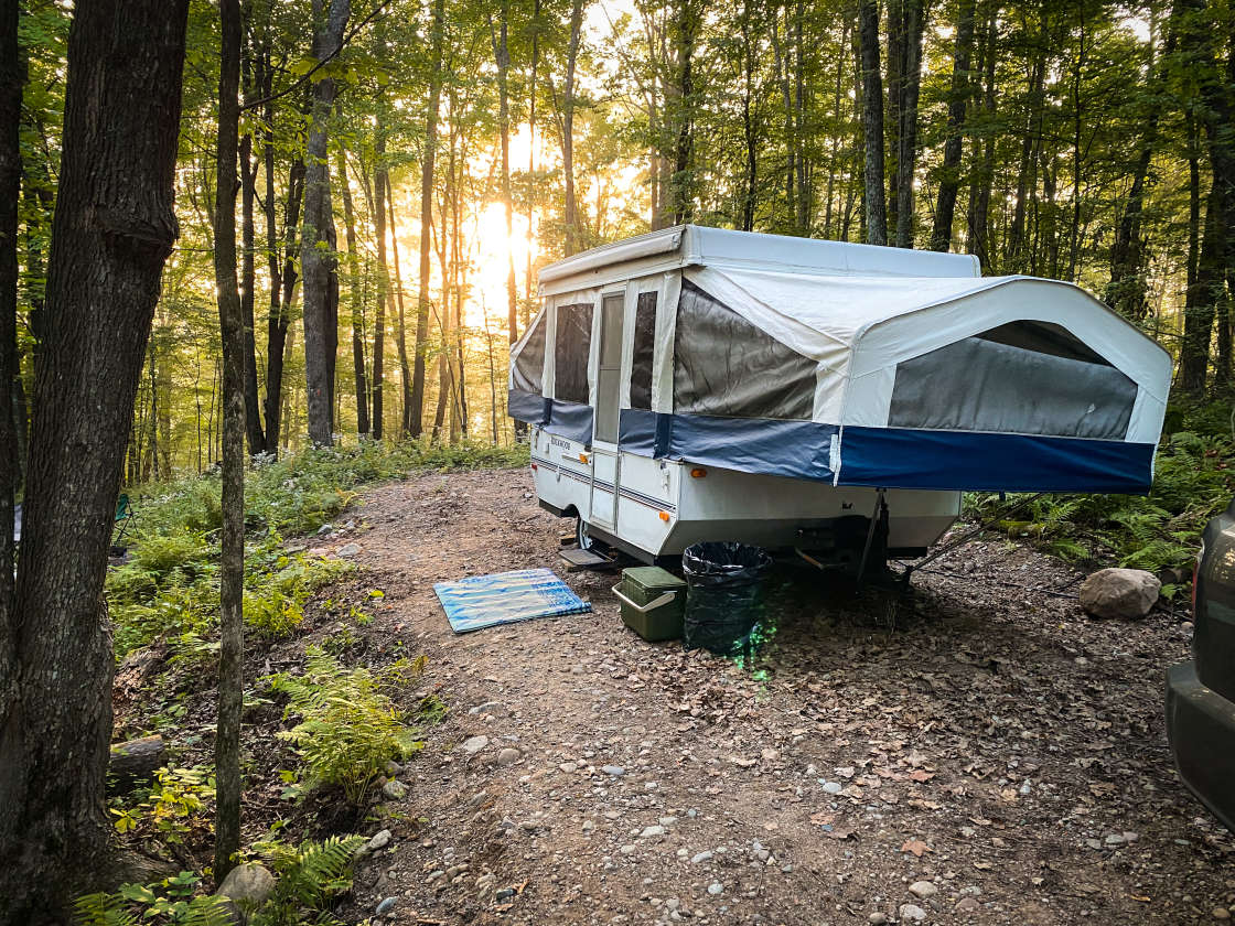 Chippewa River Forest Hipcamp in Winter Wisconsin