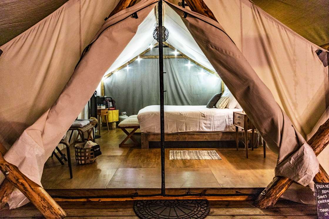 Canopy Ridge Safari Tent - Hipcamp in Sevierville, Tennessee