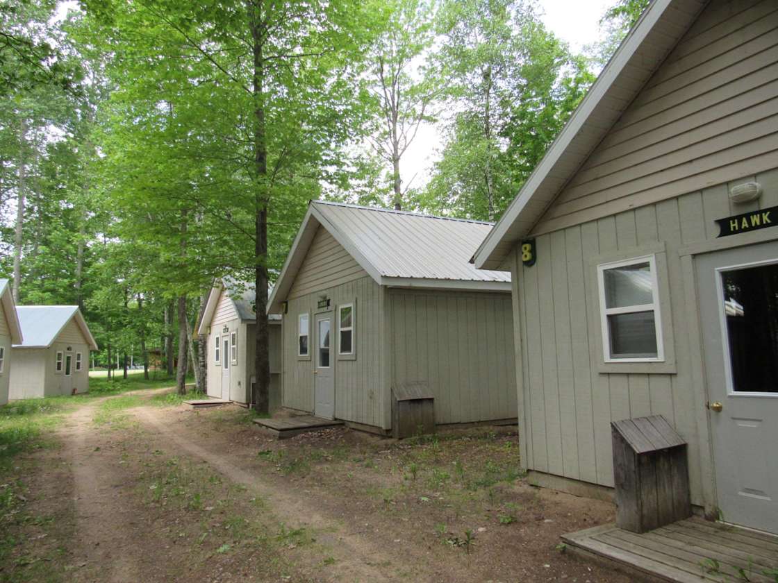 Large Wood View Cabins Hipcamp in Lupton, Michigan
