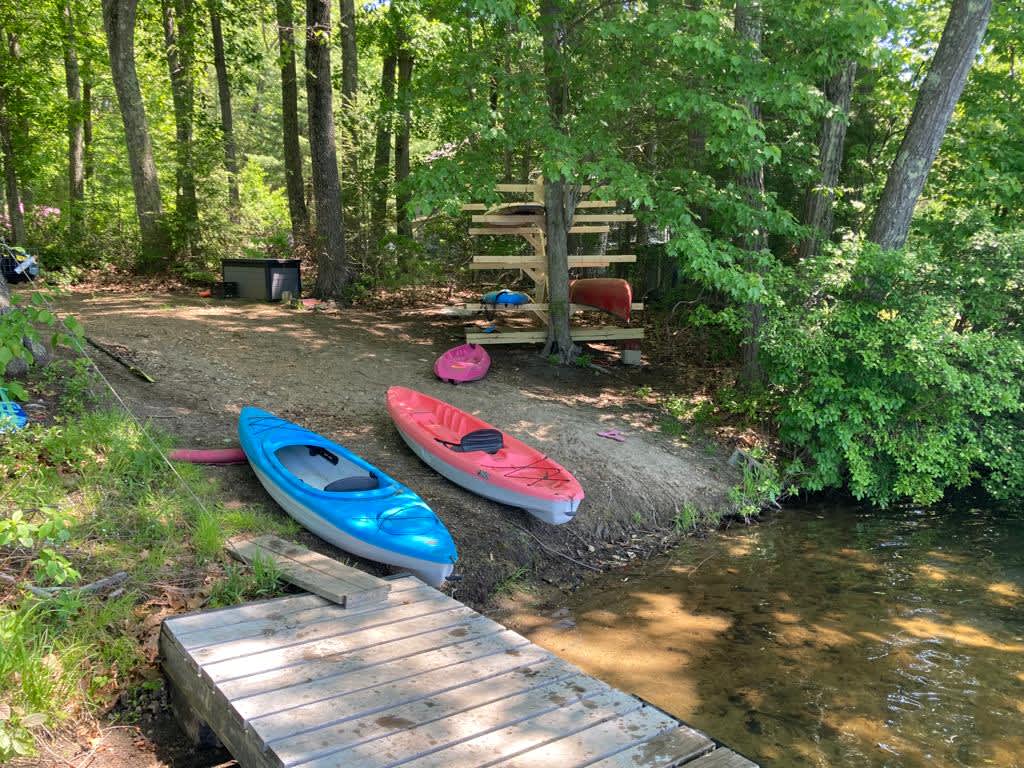 Lakefront! Swim, Kayak, Hot tub! Hipcamp in Charlton, Massachusetts
