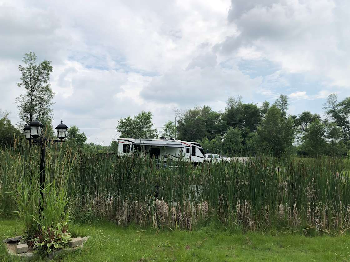 Pond view Hipcamp in Verona, Ontario