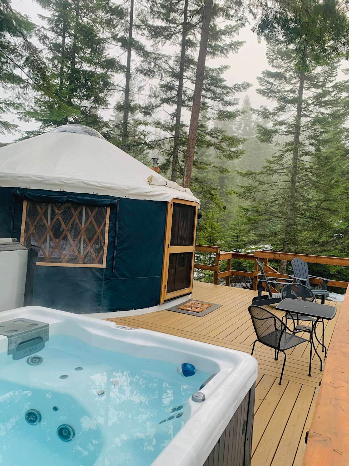 Romantic yurts 2025 with hot tubs