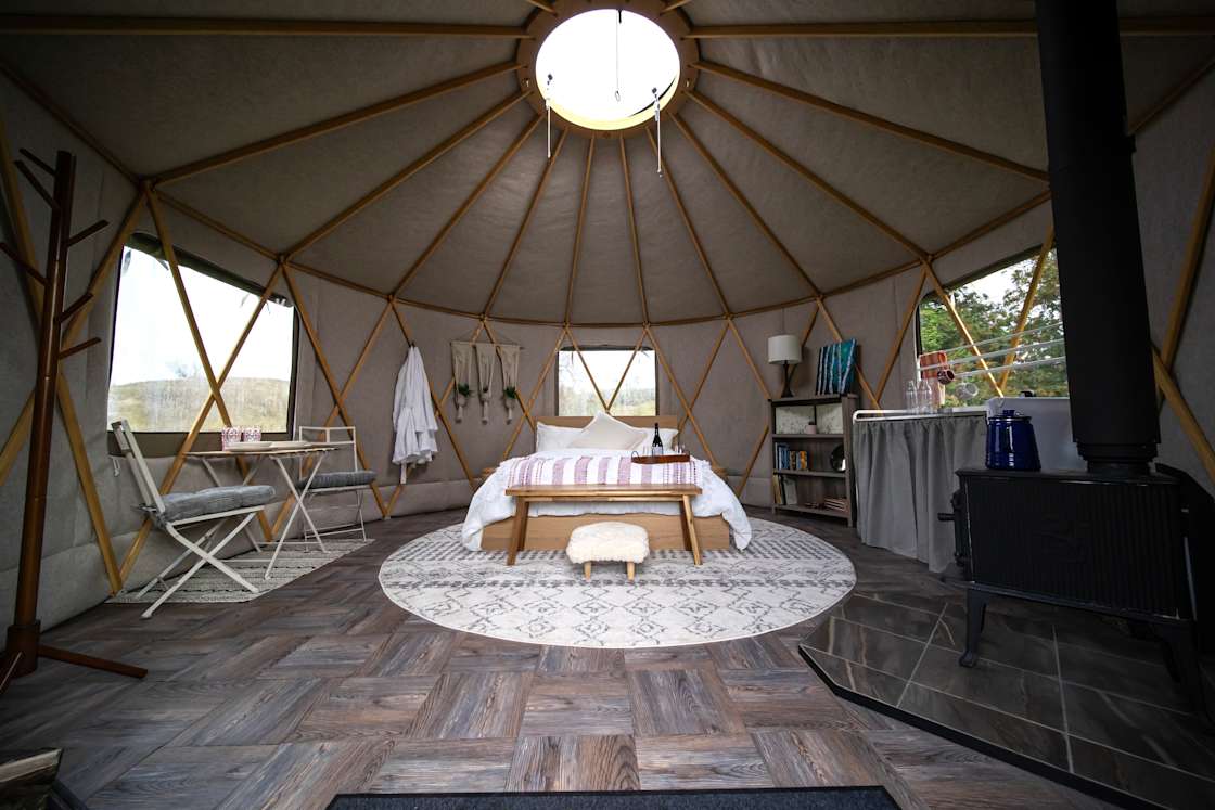 Yurt On 100+ Acres Tree Farm Hipcamp in Oshawa, Ontario
