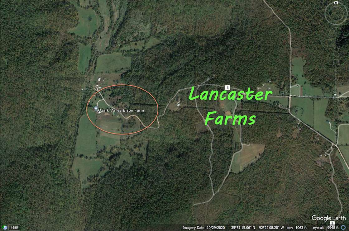 Bison View Ridge 1 acre sites Hipcamp in Fifty Six, Arkansas