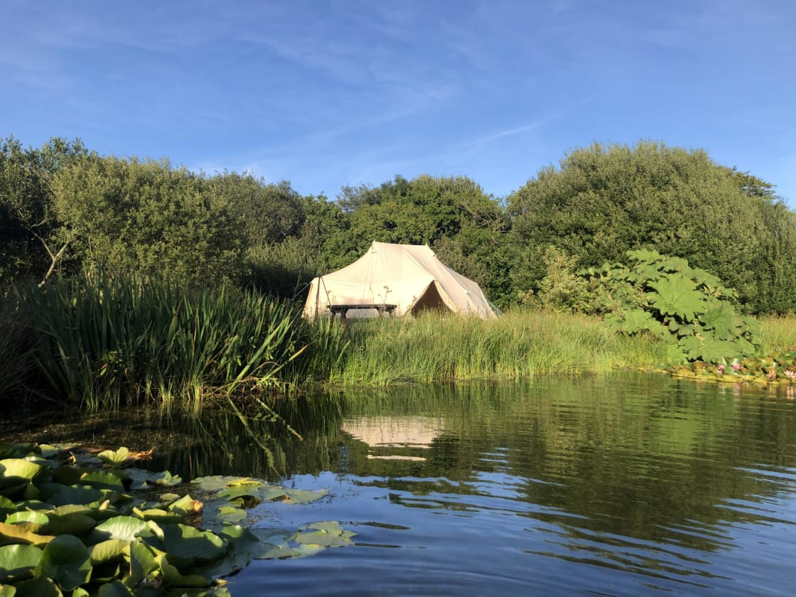 The Lilly Pad -Emperor Bell Tent next to lake