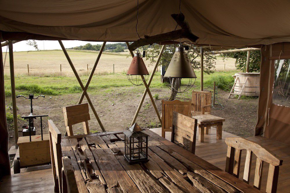 Luxurious safari-style camping on the Scottish borders.