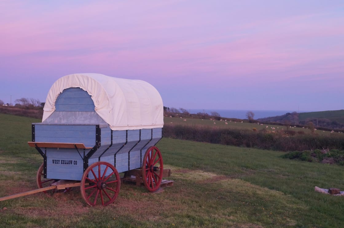 It's not all yurts, there's a gypsy wagon at West Kellow Yurts too.