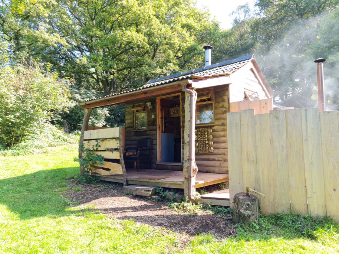 Camping Cabin, woodfired hottub