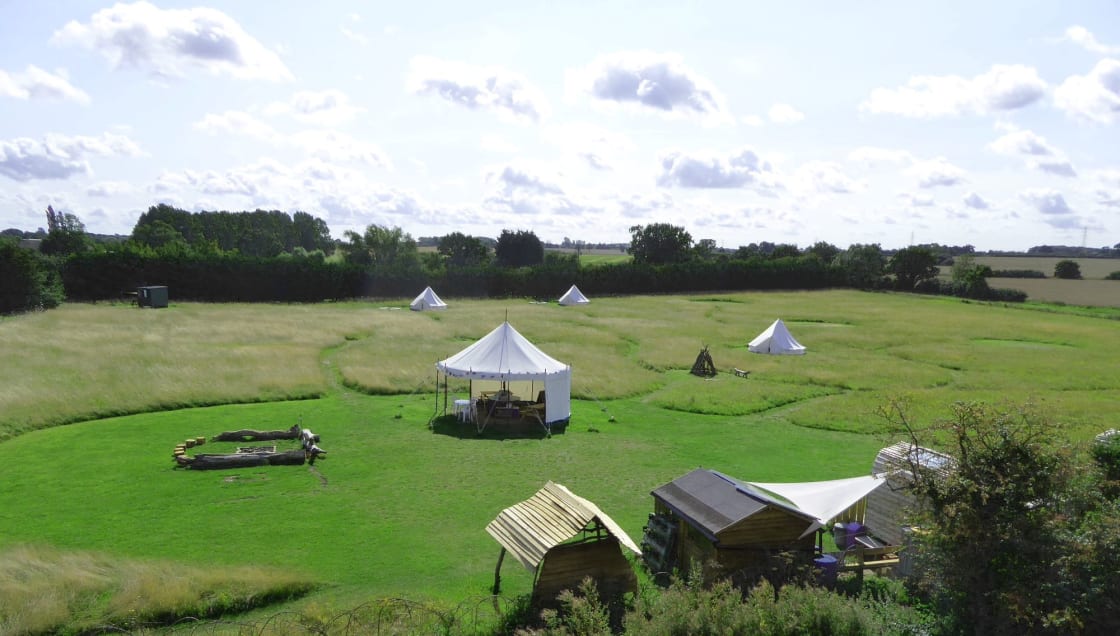 A lush, four acre meadow, abuzz with Suffolk wildlife – the perfect destination for a spot of bell tent bliss. 