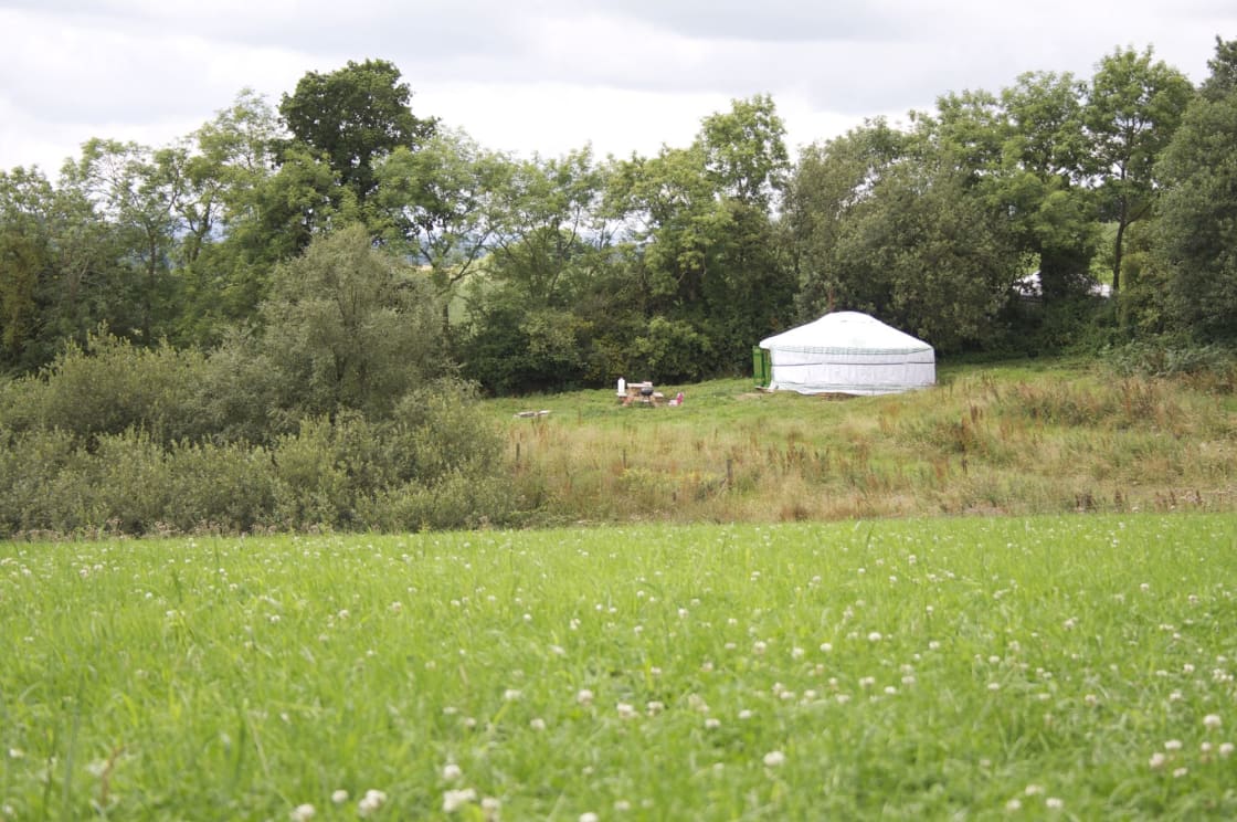 Glamping in Devon: Luxury camping and glamping on an organic Devonshire farm just north of Dartmoor with wonderful views.