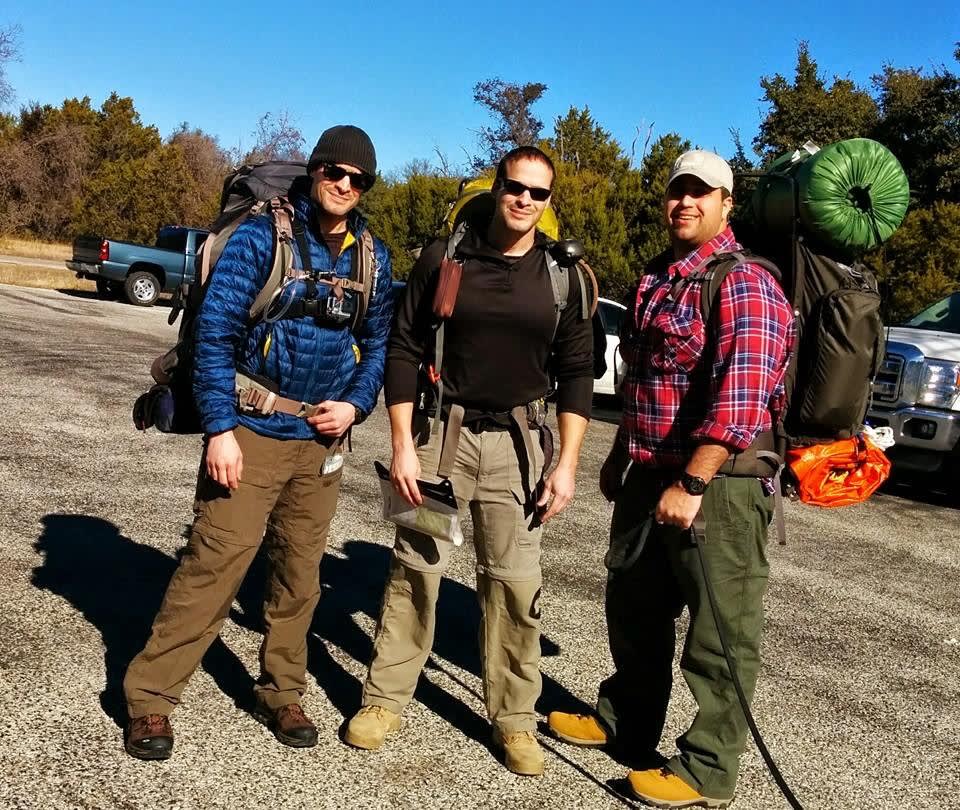 Dinosaur Valley State Park, January 18, 2015.  Getting ready to hit trail.