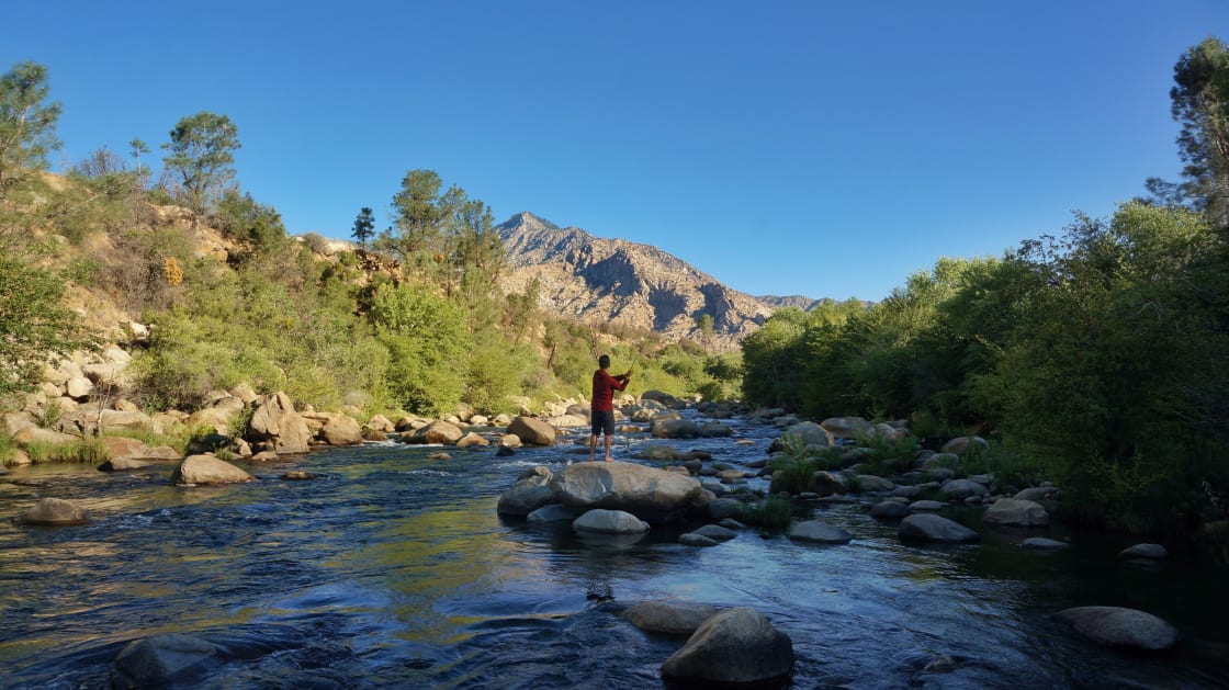 This campsite is right on the Kern River so it's a perfect place to stay if you want to wake up and catch your breakfast! A great spot for fly fishing or tubing down the river. 