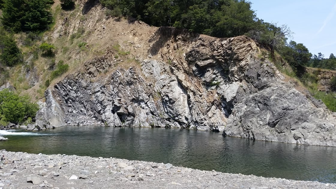 Incredible swimming hole. There is a beautiful (AND rocky) beach that spans the river and provides a great place to spend the afternoon picnicking. Swim across for a some sun bathing on the rocks of jumping off that high ledge (we witnessed some daredevils)