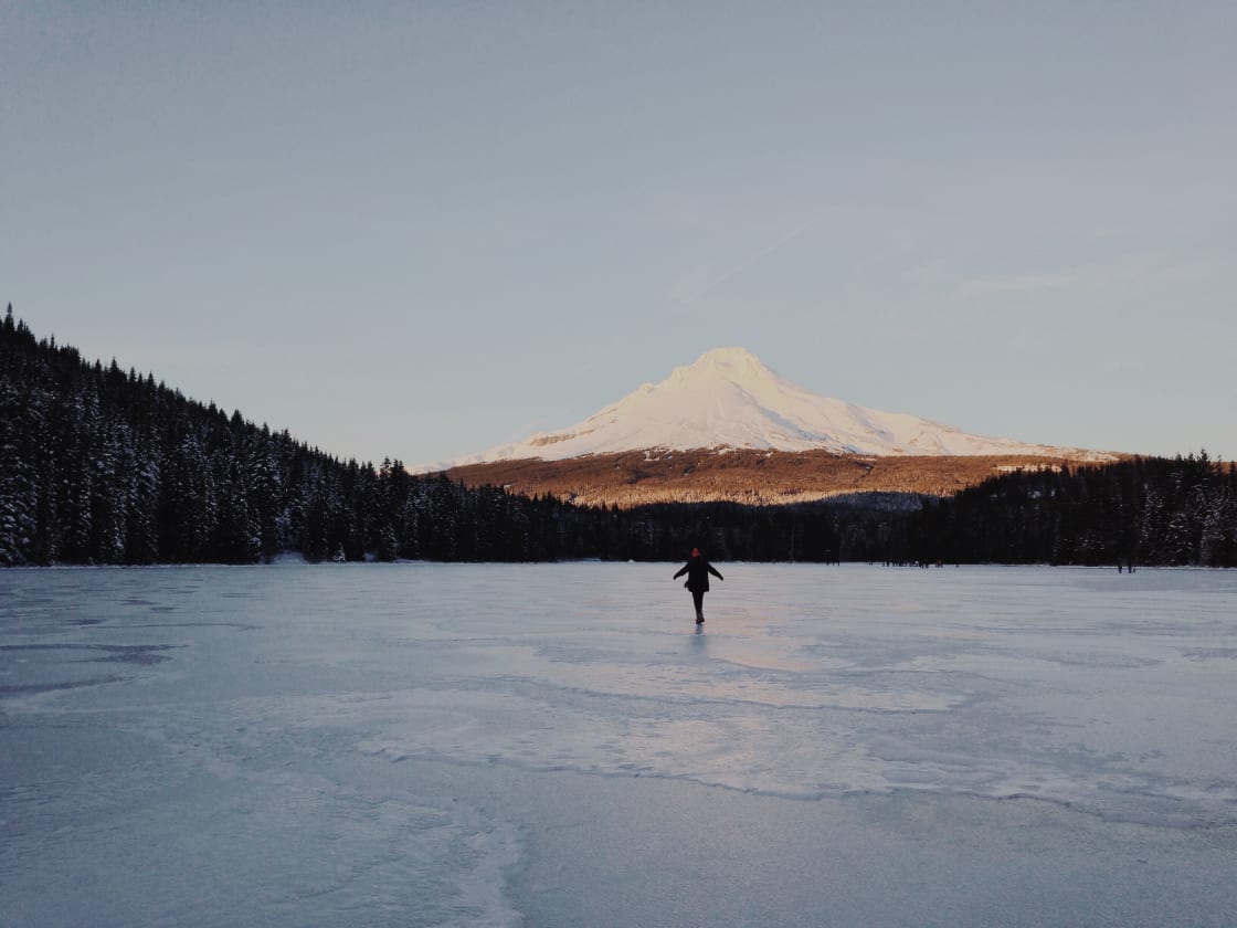 Frozen Trillium lake on New Years day, 2015