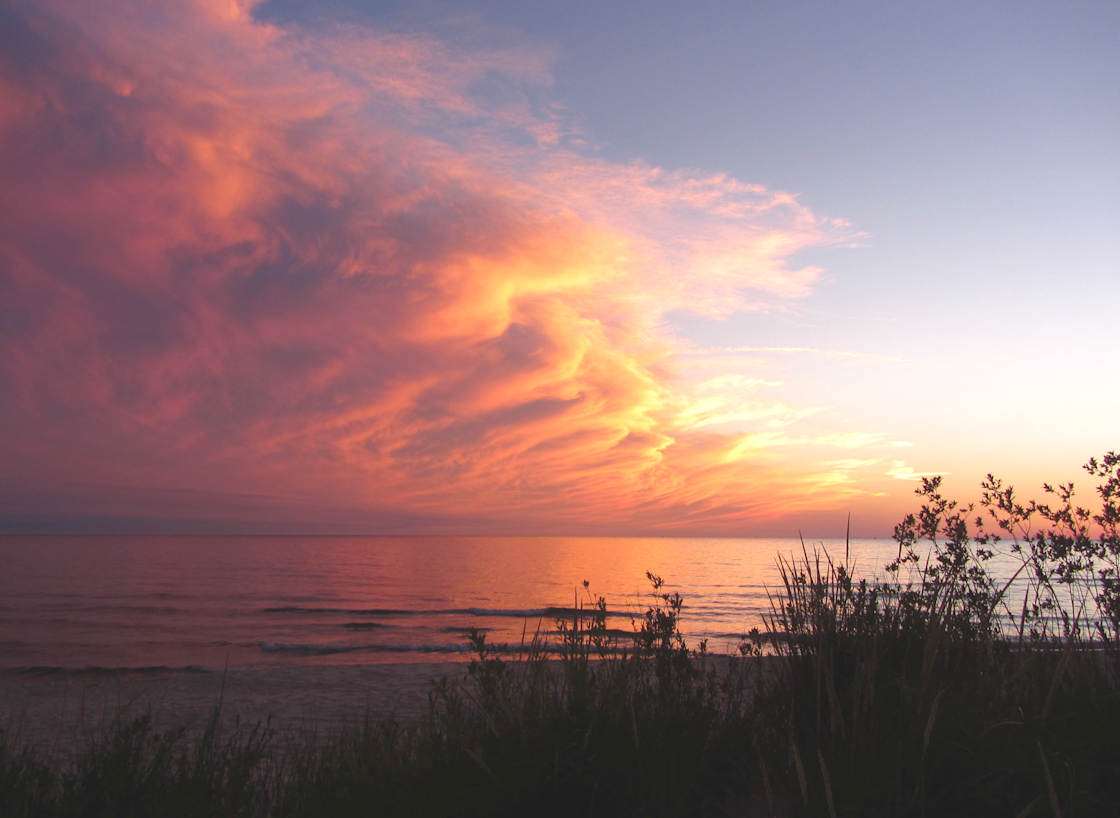 A scenic view of Ludington State Park