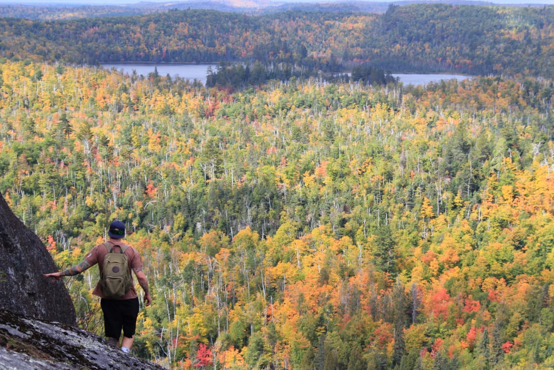 Tettegouche State Park boasts some of the most incredible bluffs in Minnesota.  Hike along the Superior Hiking Trail to Bean & Bear Lakes or Mount Trudee for some of the areas best scenes.