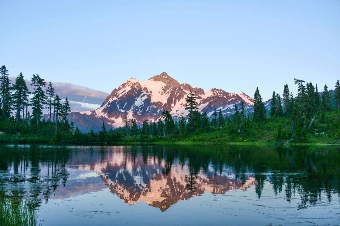 Stop by Picture Lake and catch the gorgeous reflection of Mount Shuksan in the still waters. You won't regret it! 