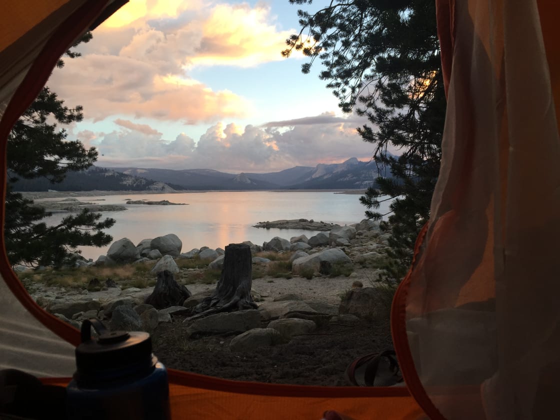 Tent with a view: site 10 doesn't offer much privacy, but it's hard to beat waking up to this scenery.