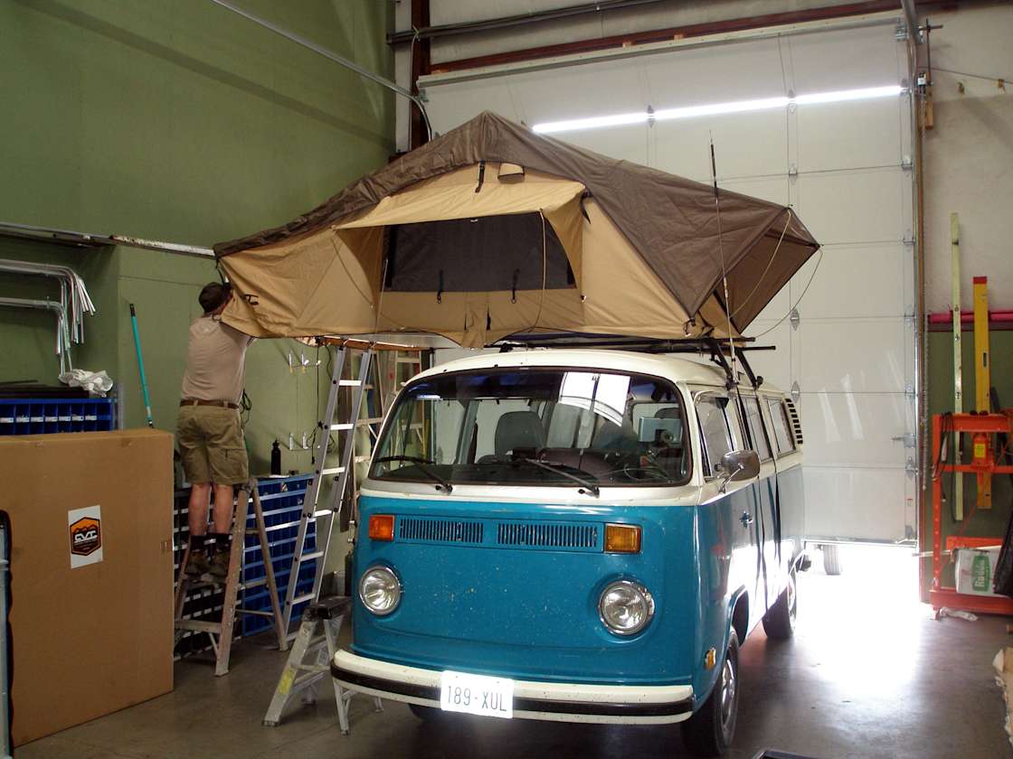 Great Folks at Cascadia Vehicle Tents helping with the installation before heading for the Crooked River Campground