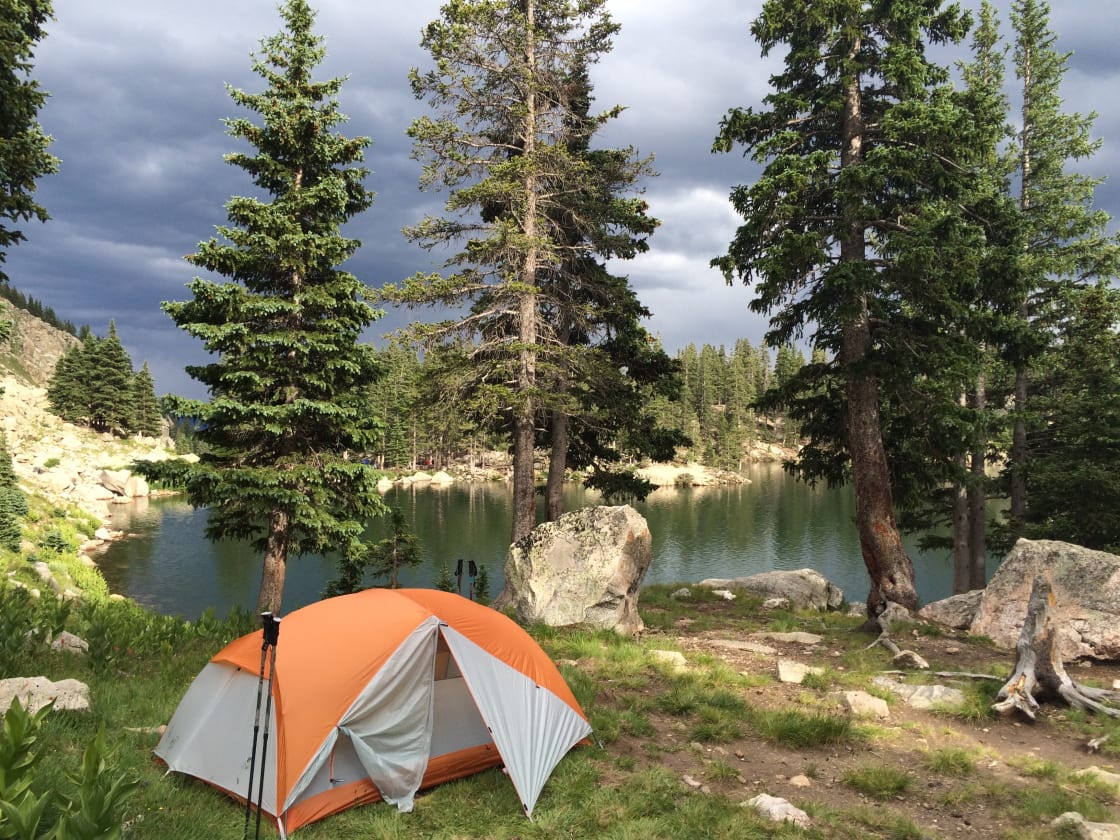 Jacks Creek is a great jumping off point for backcountry adventure. This is camping at nearby Lake Katherine. 