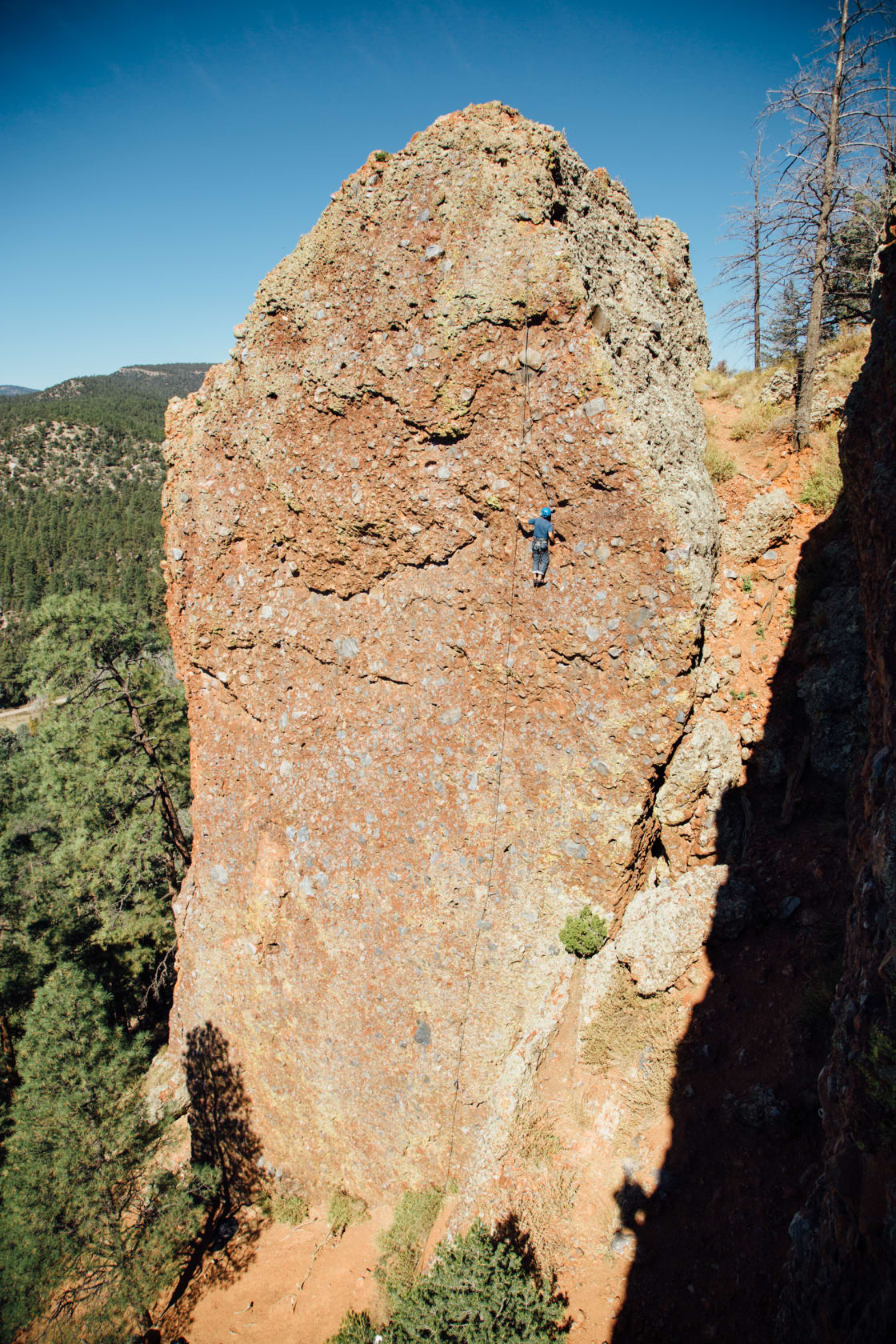 El Rito is a premier rock climbing destination and Super Slab is the place to be to warm up in some great morning sun.