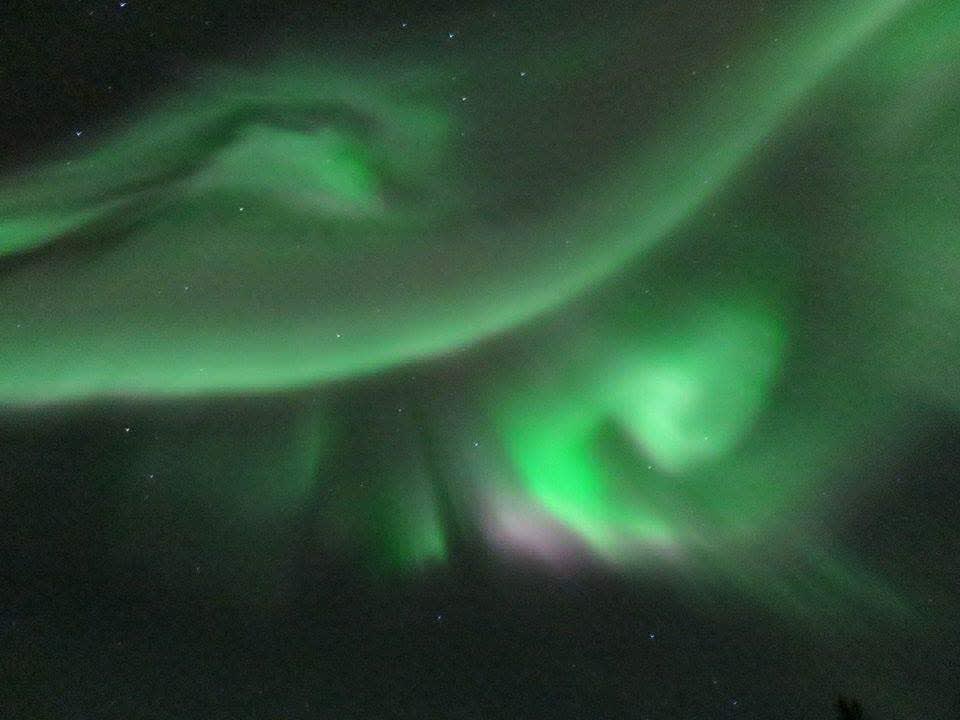 Northern lights over the camp