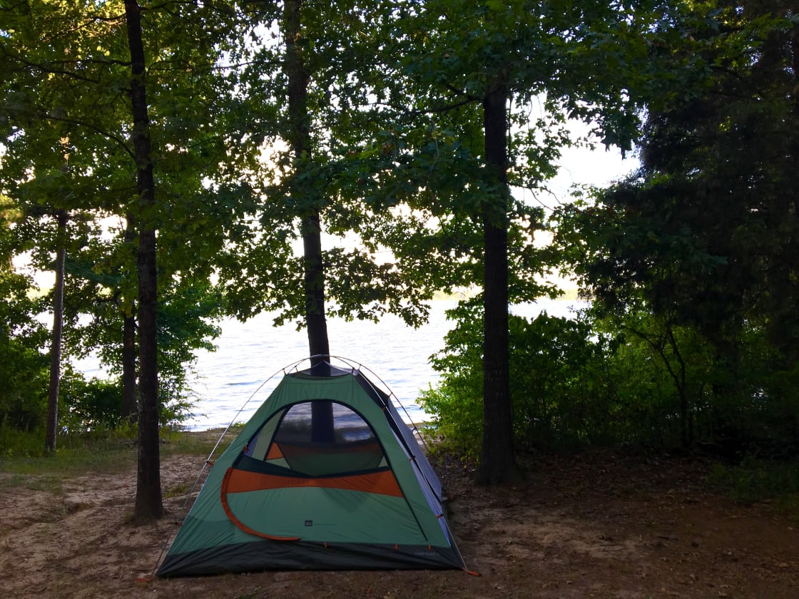 Waterfront camping at site #93. 