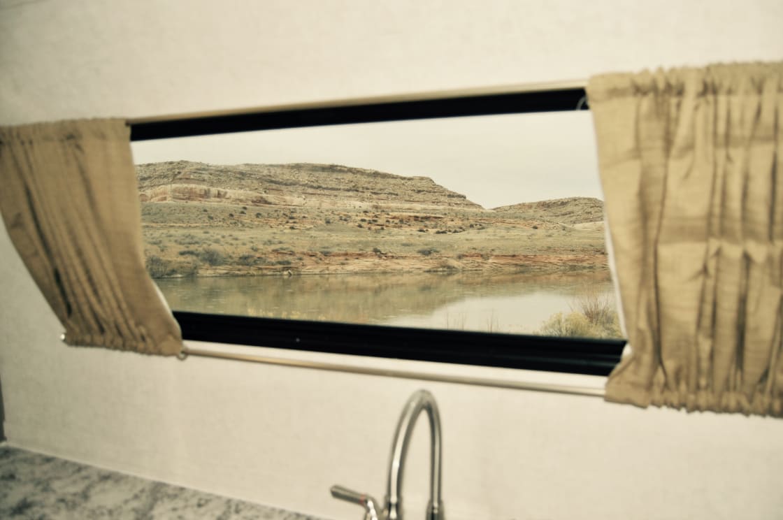Enjoy the views of the Colorado River right outside your campsite.