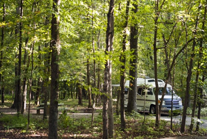 Mammoth Cave Campground is really beautiful. 