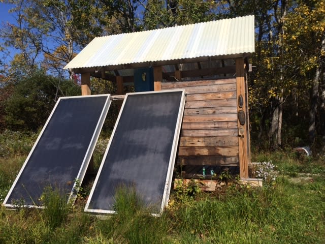 Our solar shower