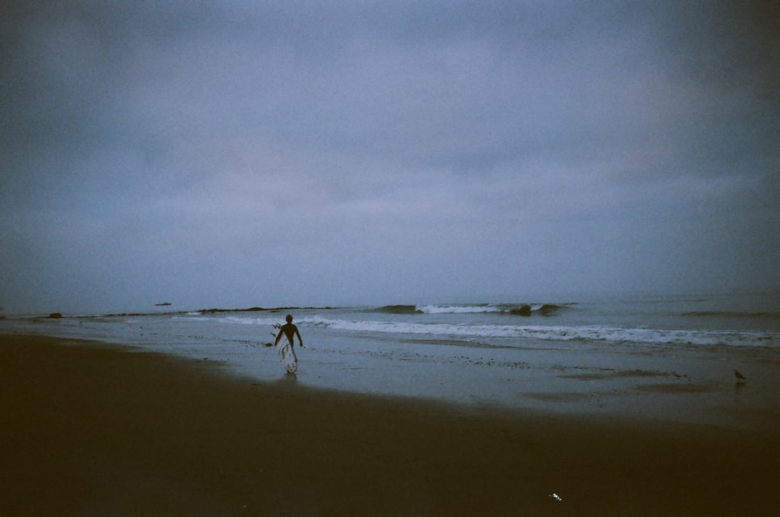 An early morning surf session with nobody out. This photograph should explain it all