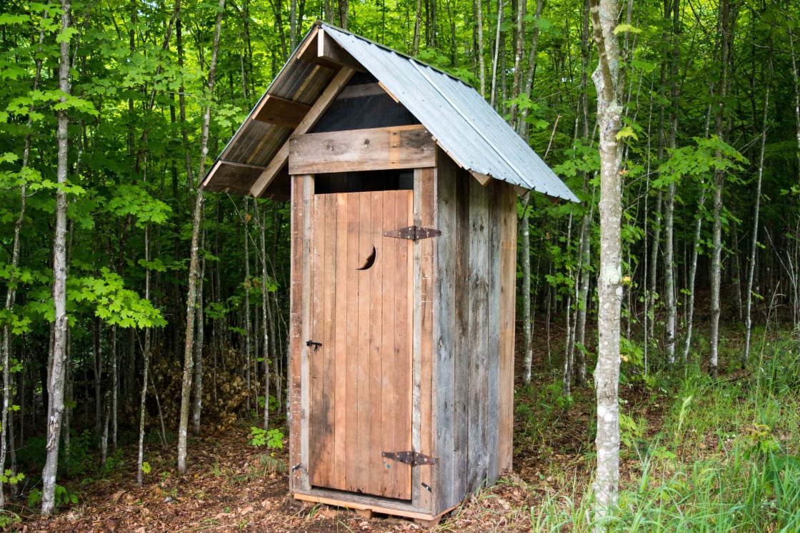 This is one of the nicest outhouses we've ever seen!