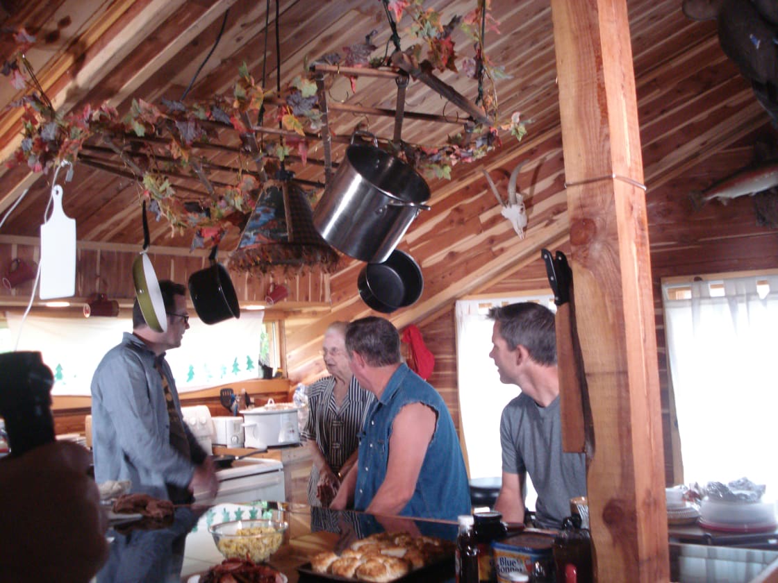  Inside of cabin while filming for, Carbon TV, Tough Jobs . 