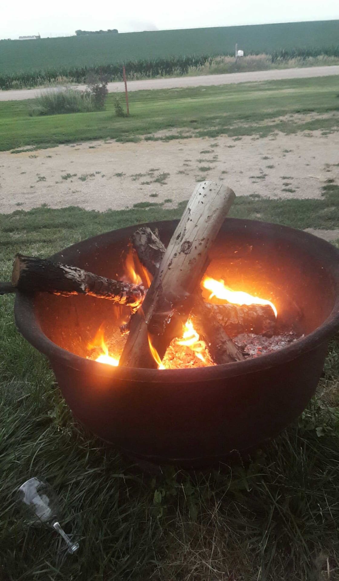 You are welcome to use our fire pit. Wood provided.