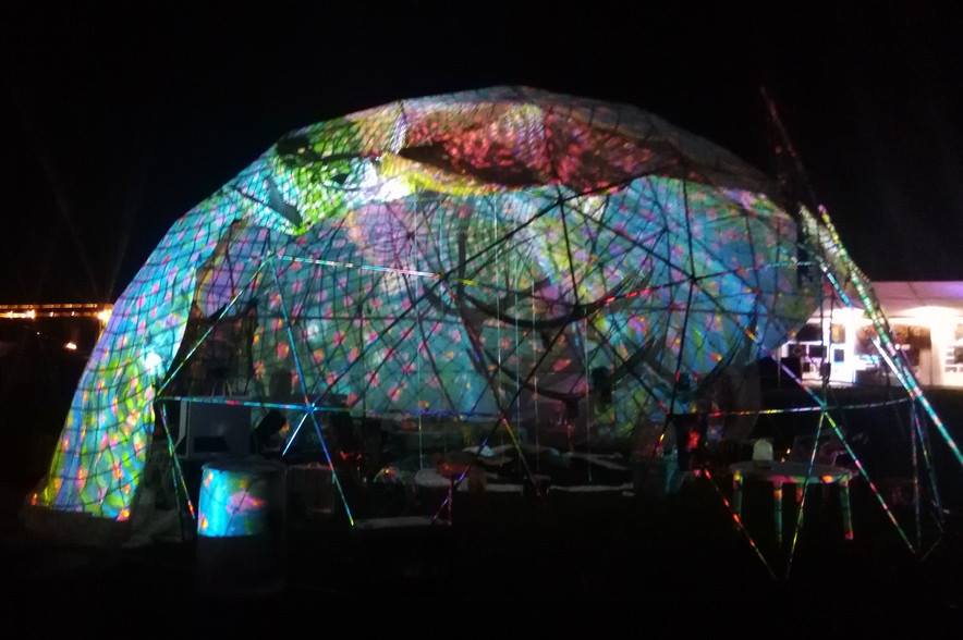 We're clearing out our domes to project visualizations in them for Further Fest. 