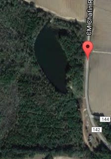 Camping available either side of the pond. Well water available on the east side near the driveway.