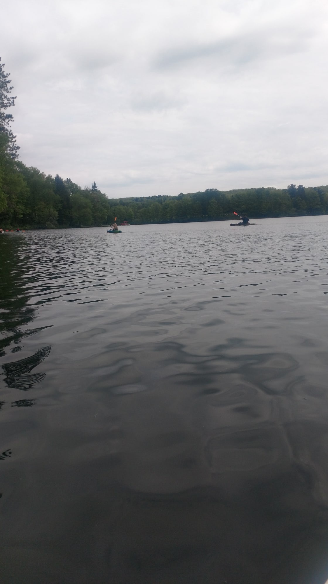 Kayaking on a nearby lake