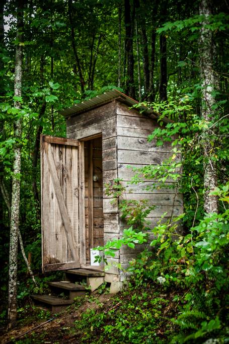Outhouse with composting toilet
