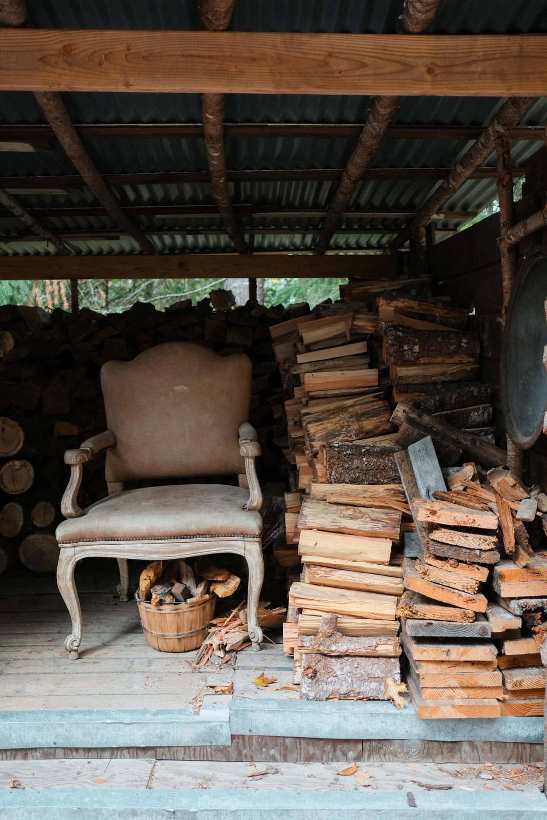 The firewood supply. 