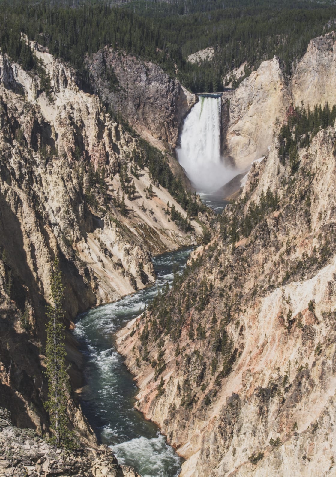 Gorgeous upper Yellowstone falls nearby attraction 