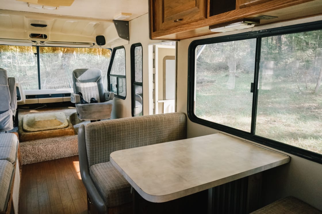Inside view of the trailer, which is quite spacious and would be great for rainy days.