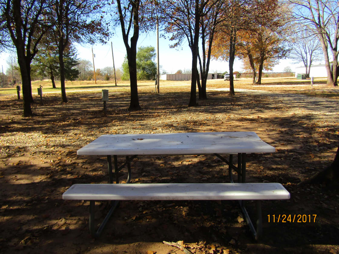 Picnic Tables are available in different areas throughout the campground. Move to your location as needed.