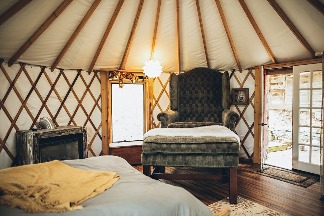 Separate guest yurt
