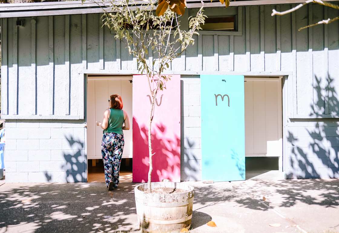 Bathrooms at the pool area